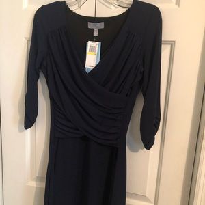 NY collection “B Slim” dress Navy blue